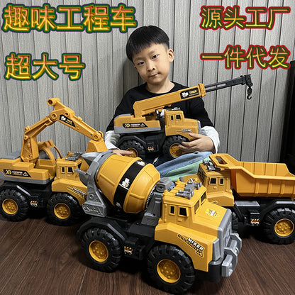 Large Construction Truck Toys – Excavator, Loader, Mixer & Crane