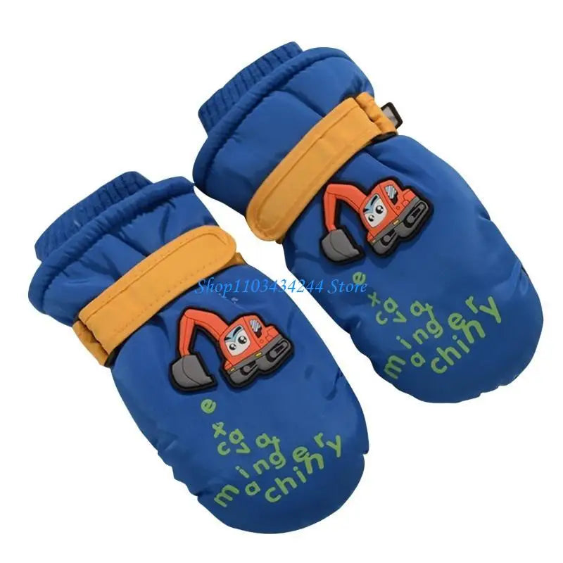 Kids' Ski Gloves for Ages 3–5 – Adjustable Snow & Cycling Gloves