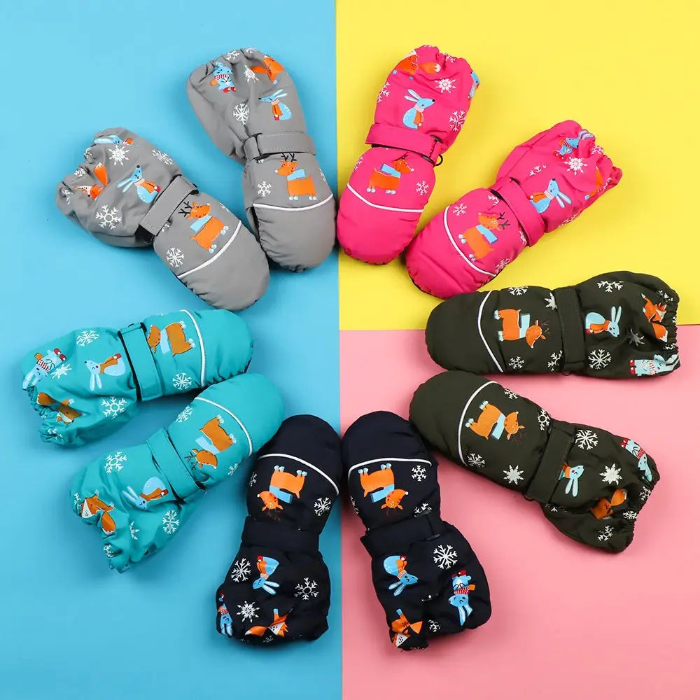 Kids' Rabbit Ski Mittens – Thick Warm Snow Mittens (Ages 2–6)