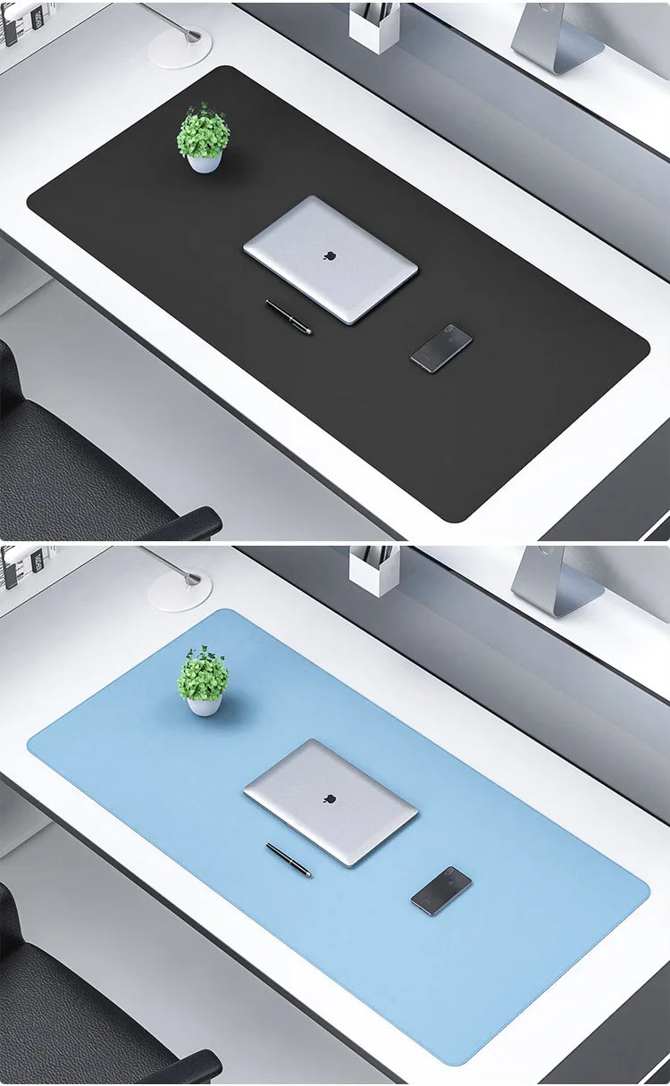 PU Leather Large Desk Mat Waterproof Anti‑Slip Office Desktop Pad Soft Large Mouse Pad For Laptop Keyboard Gaming Desk Mat