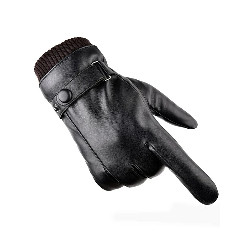 Men's Faux Leather Driving Gloves – Touchscreen, Non-Slip