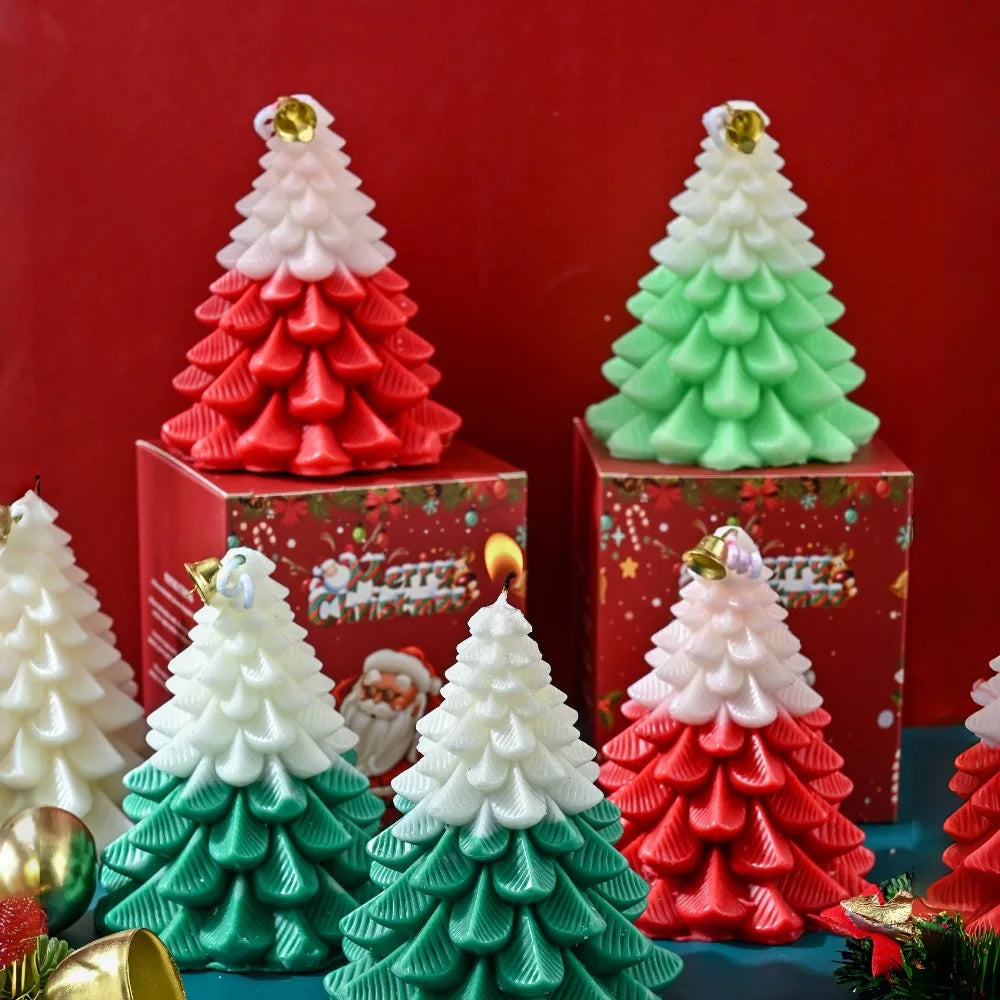 2026 Scented candle Christmas Tree Aromatic Candle with Hand Gift Ins Creative Home Decoration Set Shooting Props Holiday Gift