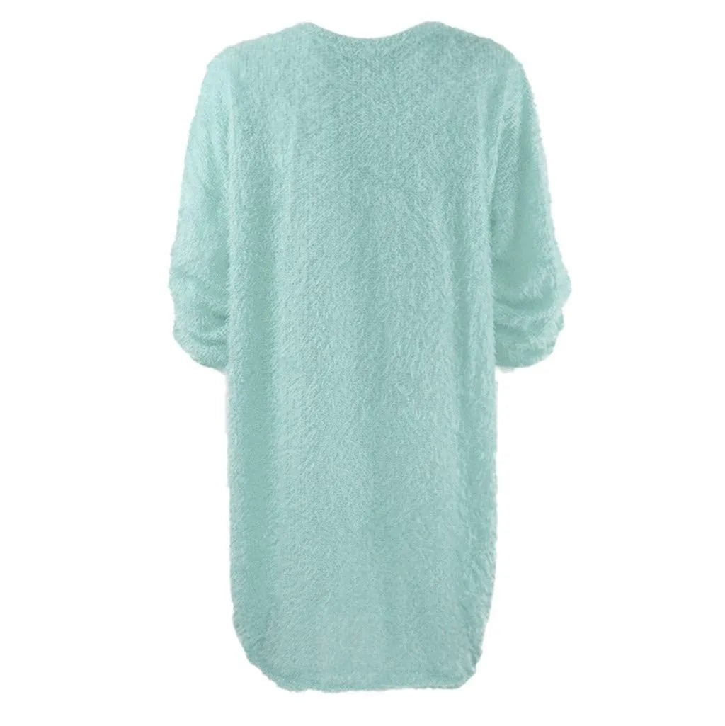 Women's Crewneck Knee-Length Sweater Dress