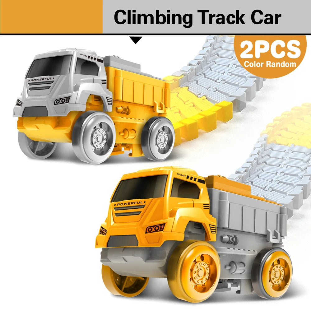 Magic Climbing Track Set – Flexible Race Track with Engineering Cars
