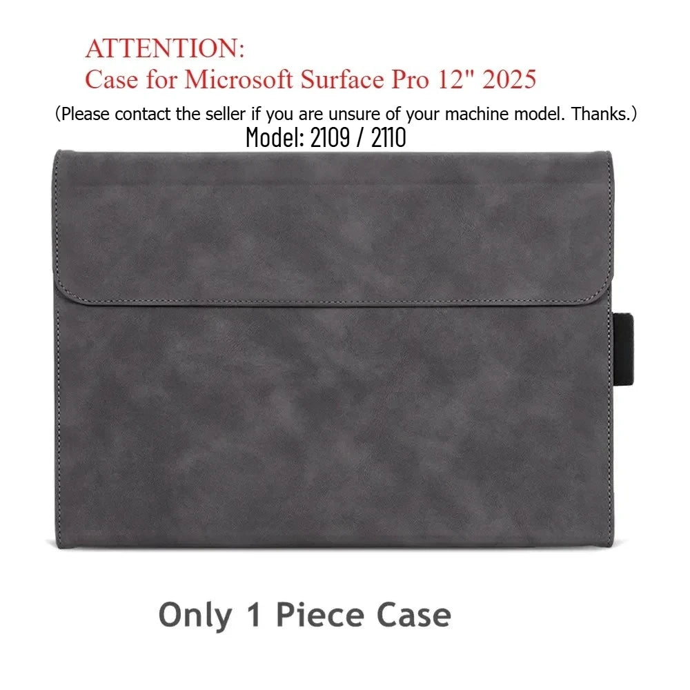 Case for Microsoft Surface Pro 12 Inch 2025 Portfolio Case Multiple Angle Stand Tpu Shell for Surface Pro 12" Model 2109/2110
