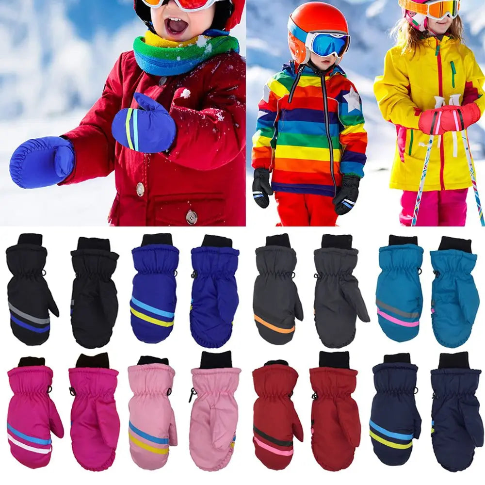 Kids' Ski Mittens – Water-Resistant Snow Mittens, Toddler to Age 13