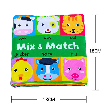 Baby Soft Cloth Book – Crinkle Sensory Book for 0–12 Months