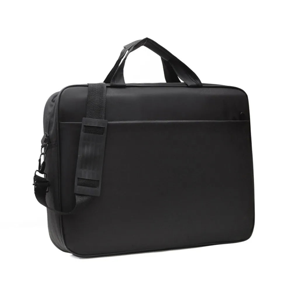 Business Laptop Shoulder Bag 15.6"-17" - Solid Colour Briefcase with Handle