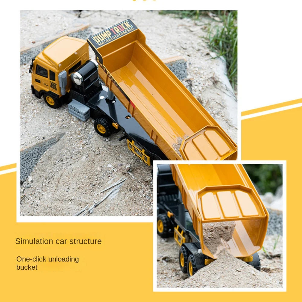Large Dump Truck Toy with Unloading Bed – Realistic Construction Model