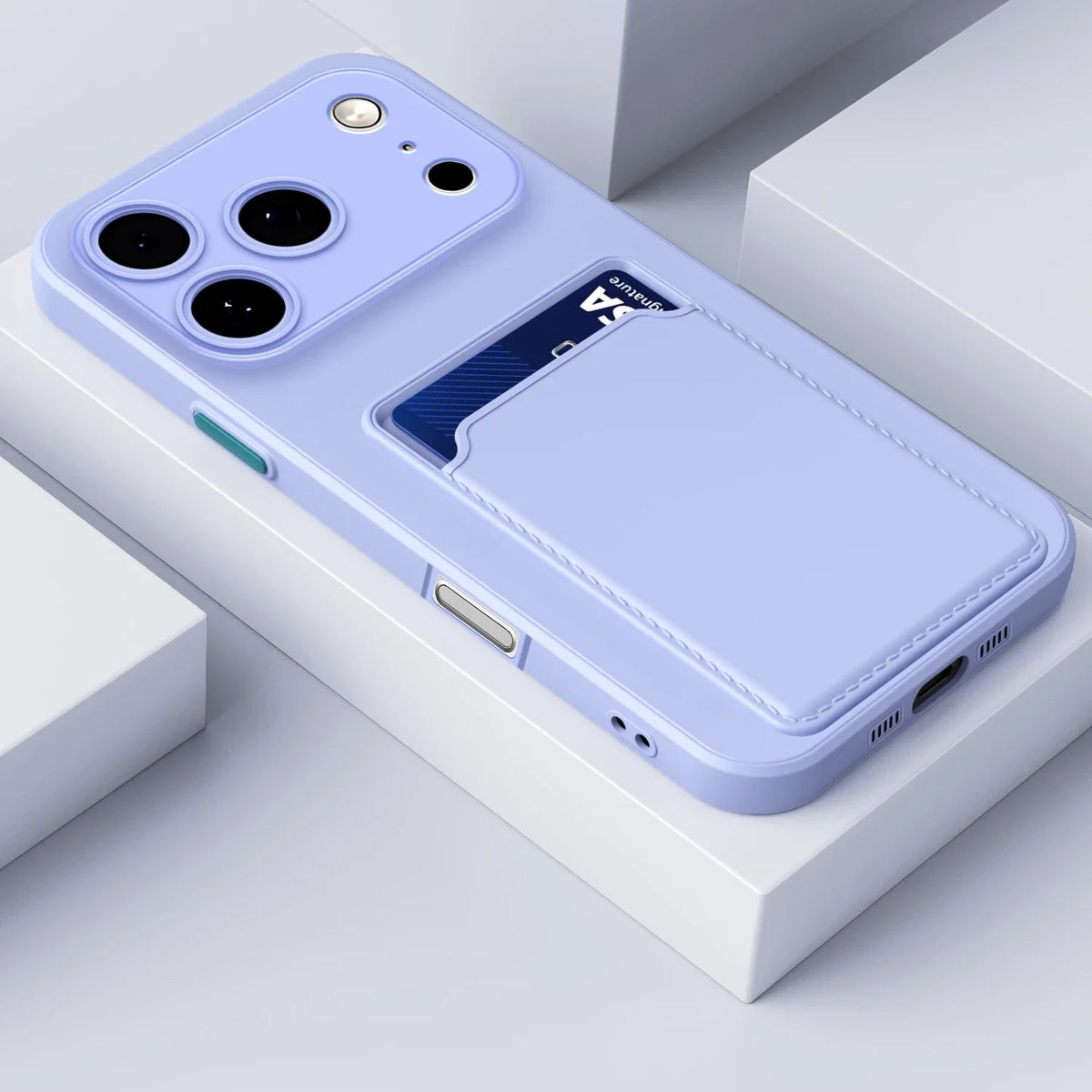 iPhone Card Holder Case with Camera Lens Protection