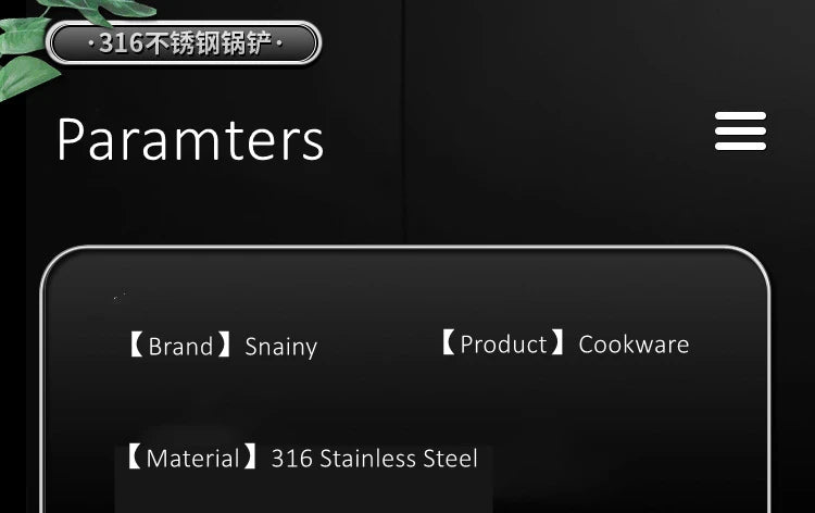 Snainy 316 Stainless-Steel Kitchen Utensil