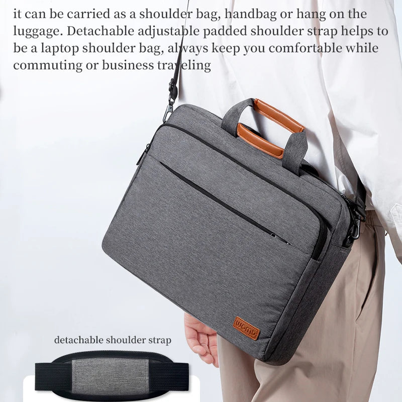 Men's 15.6" Laptop Messenger Bag - Business Briefcase for MacBook, Dell & Lenovo