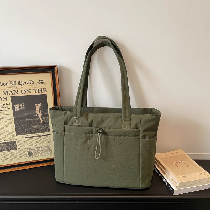 Women's Quilted Laptop Tote 13.3"-16" - Lightweight Travel Shoulder Bag