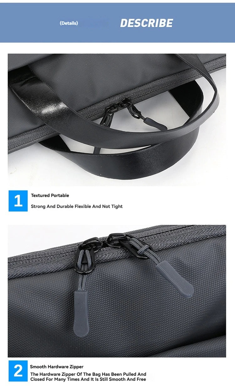 Waterproof Laptop Sleeve Bag 15.6" - Shoulder Briefcase for MacBook Air & Pro