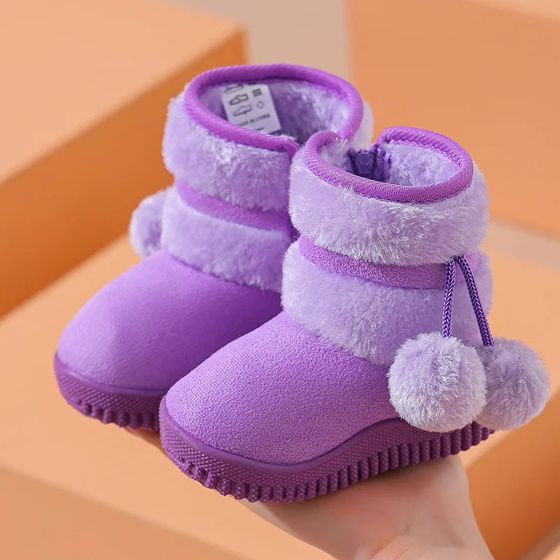 2026 New Girls Snow Boots Winter Comfortable Thick Warm Kids Boots  Thick Children Autumn Cute Boys Boots Princess Shoes