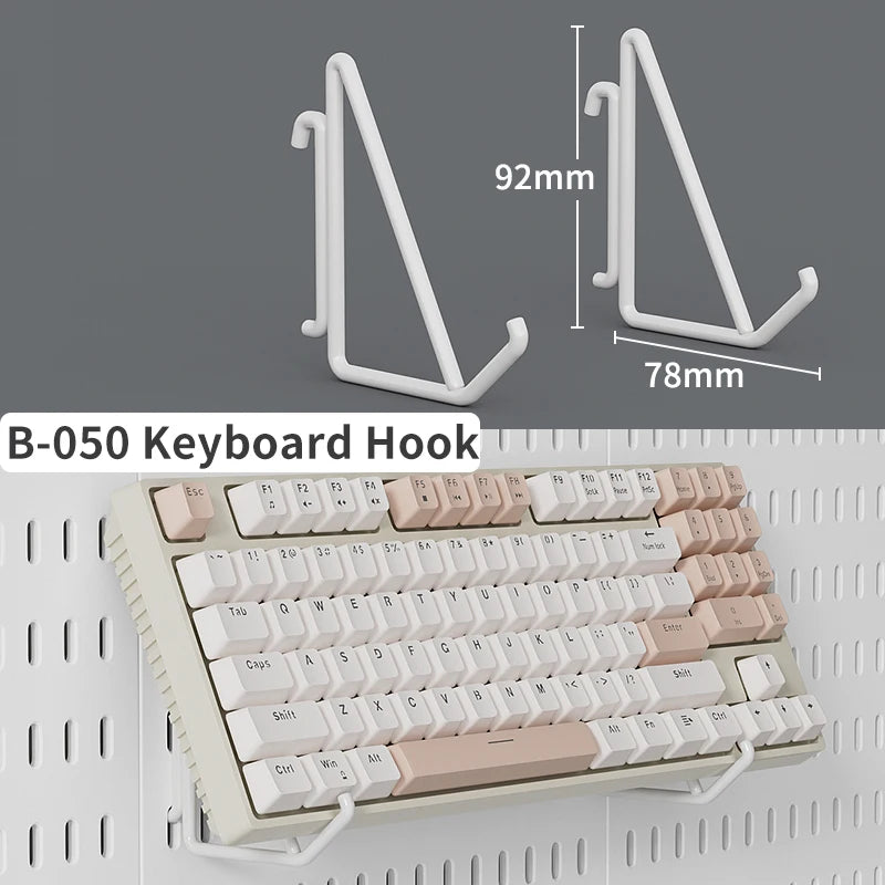 No Drill Desktop Pegboard Rack Gaming Room Organizer For Controllers Headphones Switch Figurine Stationery Storage