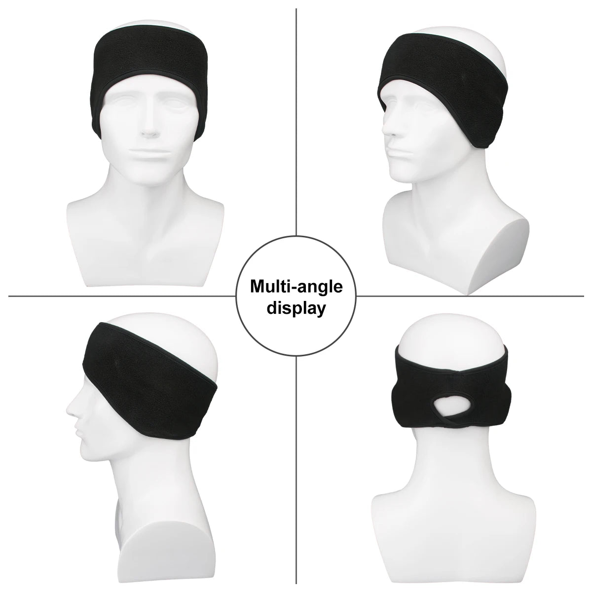 Ponytail Ear Warmer Headband – Windproof Winter Running Headband
