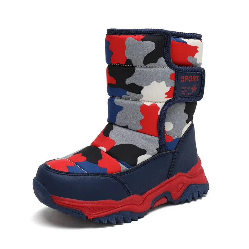 Kids' Slip-On Plush-Lined Winter Ankle Shoes