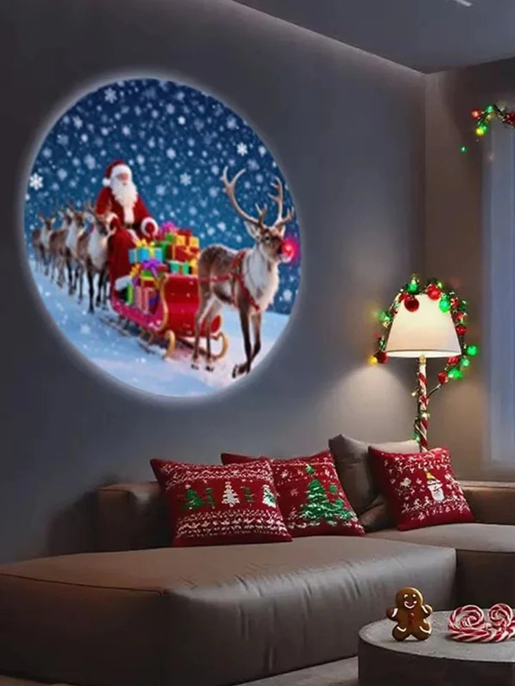 Rotating Christmas Projector Night Light – 4 or 10 Pattern Modes