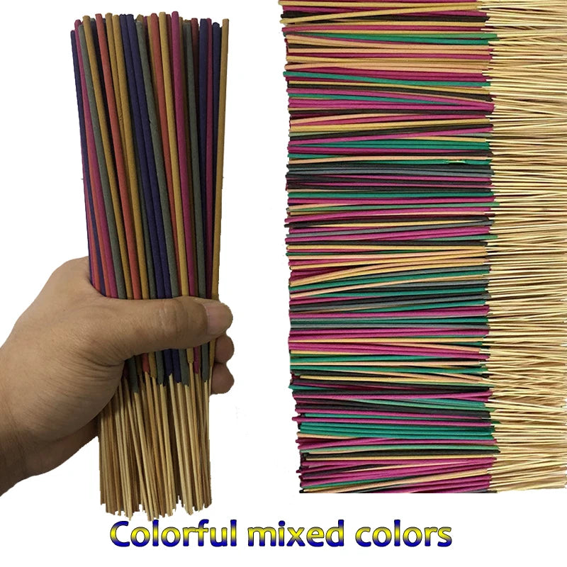 Multi-color and multi-scented incense sticks - Sage~Lavender~Rose~Lemongrass~Rose~Strawberry~Banana and Jasmine various scents | Long-lasting home air purifying fragrance | Christmas gift