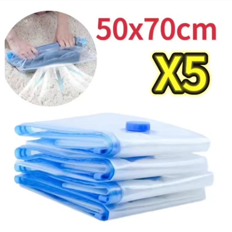 Vacuum Storage Bags 5-Pack | Space Saver Bags for Clothes, Duvets & Bedding, M & L Sizes