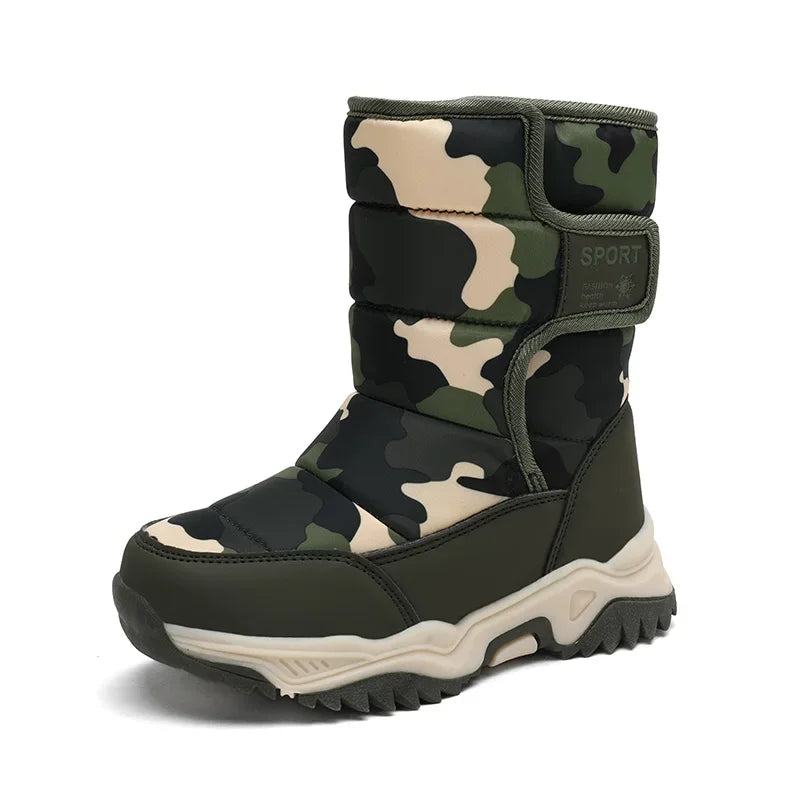 Kids' Slip-On Plush-Lined Winter Ankle Shoes