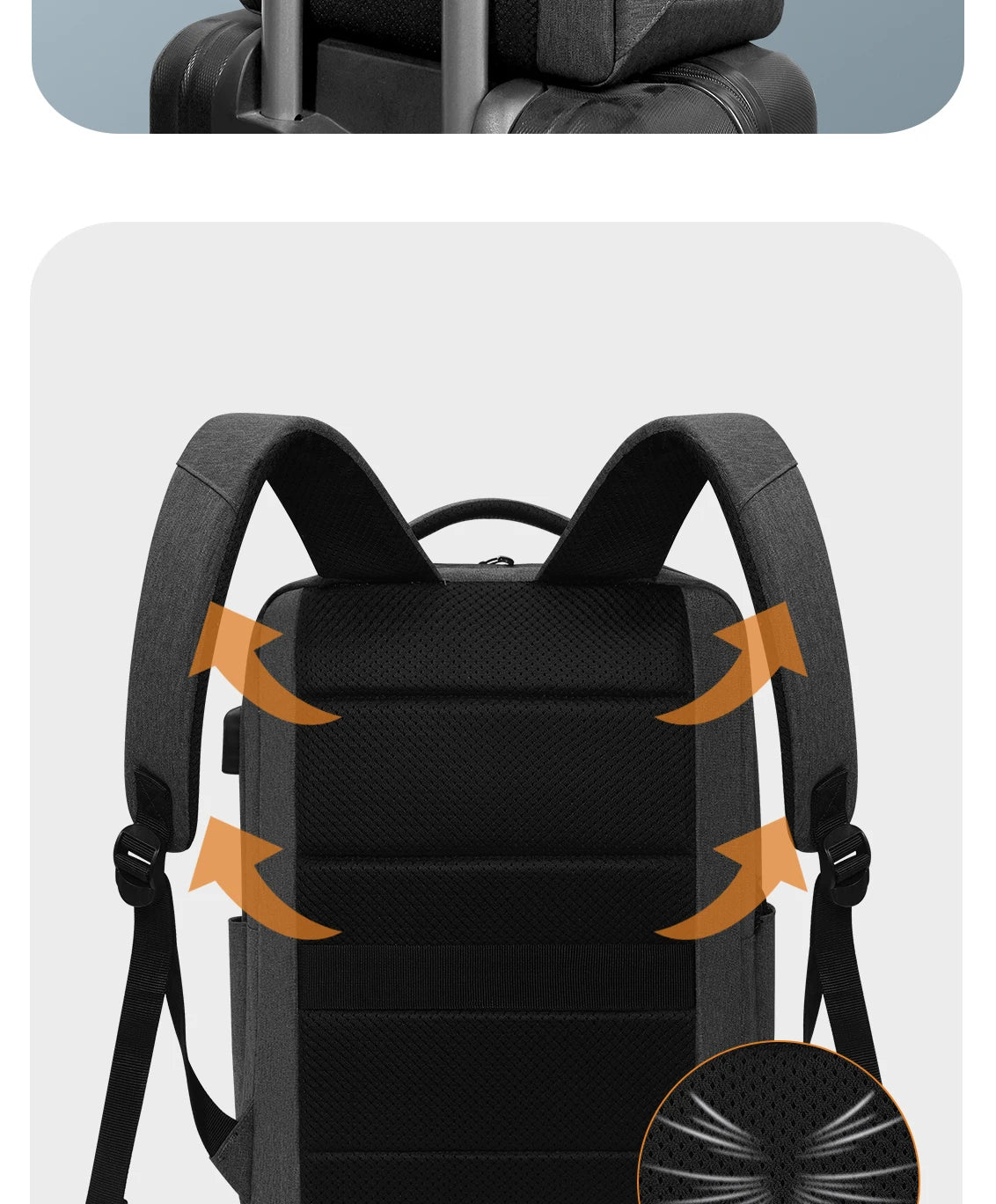 Anti-Theft Laptop Backpack - Travel Daypack & School Rucksack for Men and Women