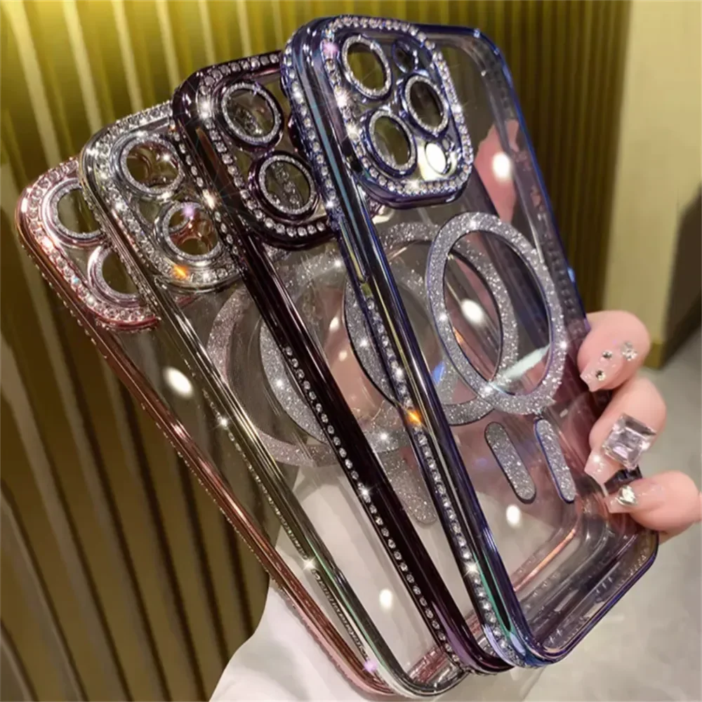 Glitter Clear Magnetic iPhone Case
