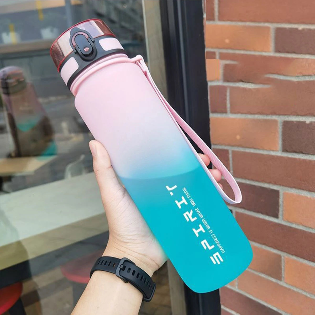 Gradient Water Bottle – BPA-Free, Large Capacity, Leak-Proof (600ml / 750ml / 1000ml)