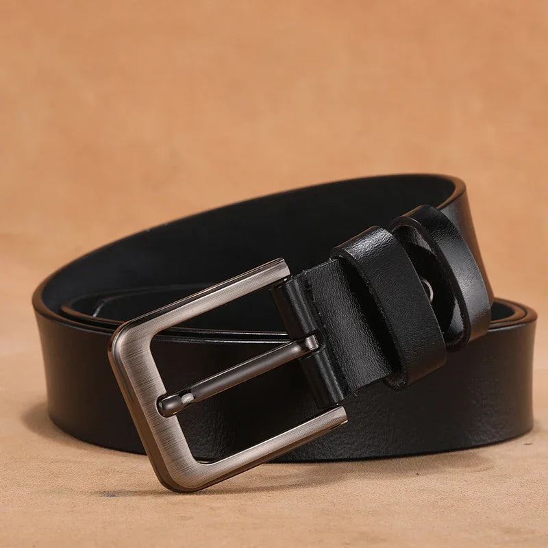 Men's Big & Tall Leather Belt – Pin Buckle, 105–170 cm