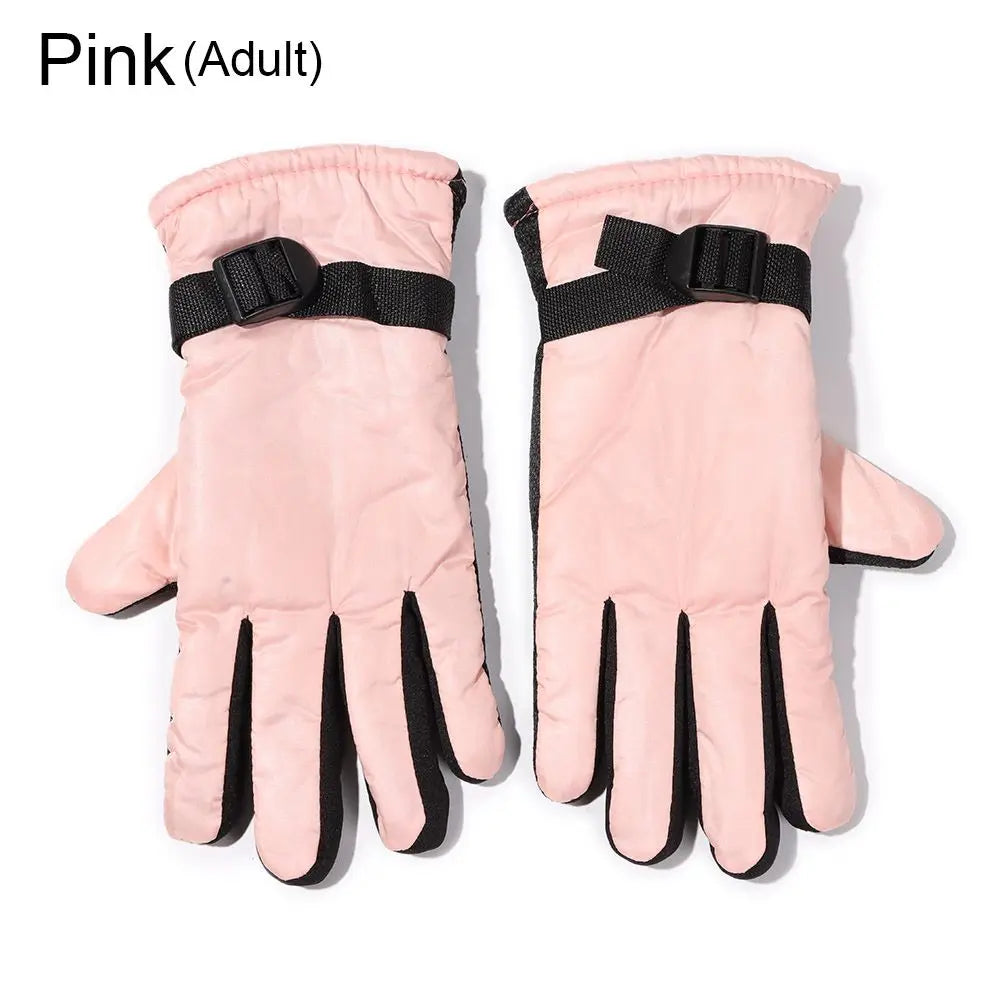 Ski Gloves for Kids & Adults – Adjustable Insulated Snow Gloves