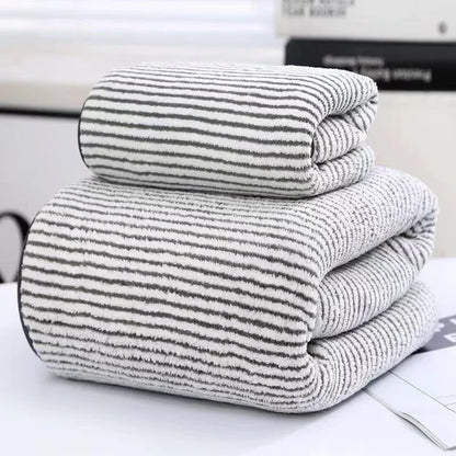 Korallenfleece-Handtuchset – Schnelltrocknende Badetücher
