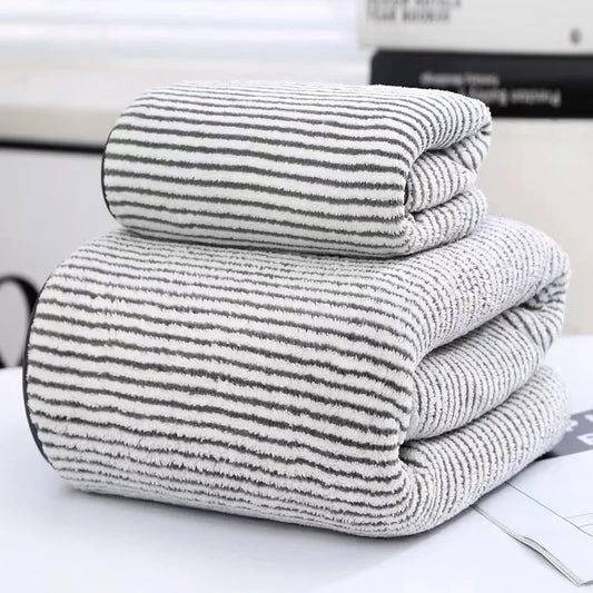 Coral Fleece Towel Set – Quick-Dry Bathroom Towels