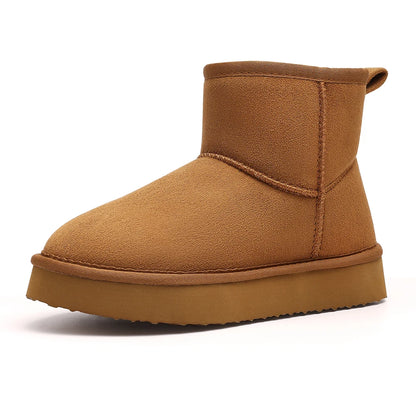 Botines sin cordones para mujer con forro de felpa Evshine