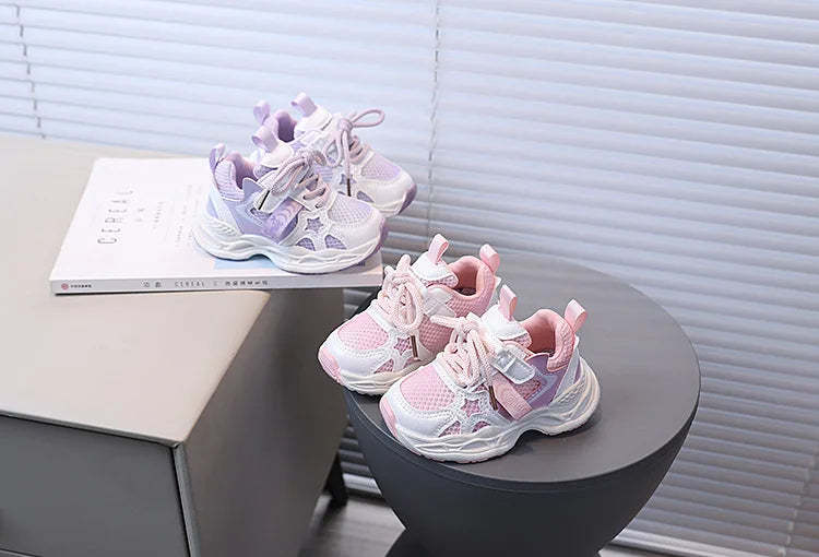 Girls' PU Leather Sneakers