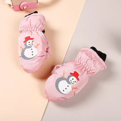 Guanti da sci spessi per bambini – Guanti da neve antiair e antiscivolo (2–5 anni)