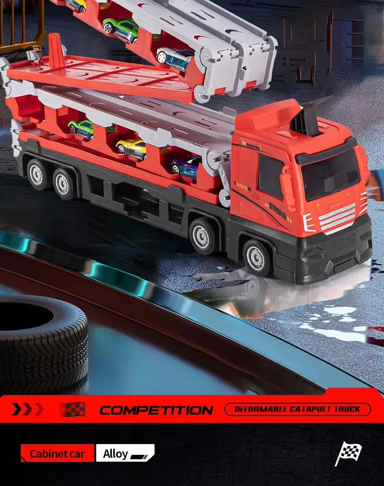 Race Track Car Ramp Toy – Gliding Rail Racing Set for Toddlers