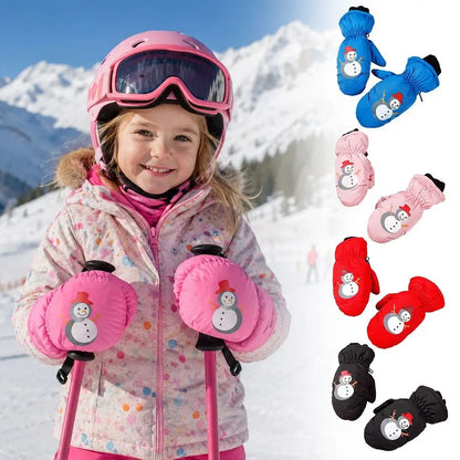 Guanti da sci spessi per bambini – Guanti da neve antiair e antiscivolo (2–5 anni)