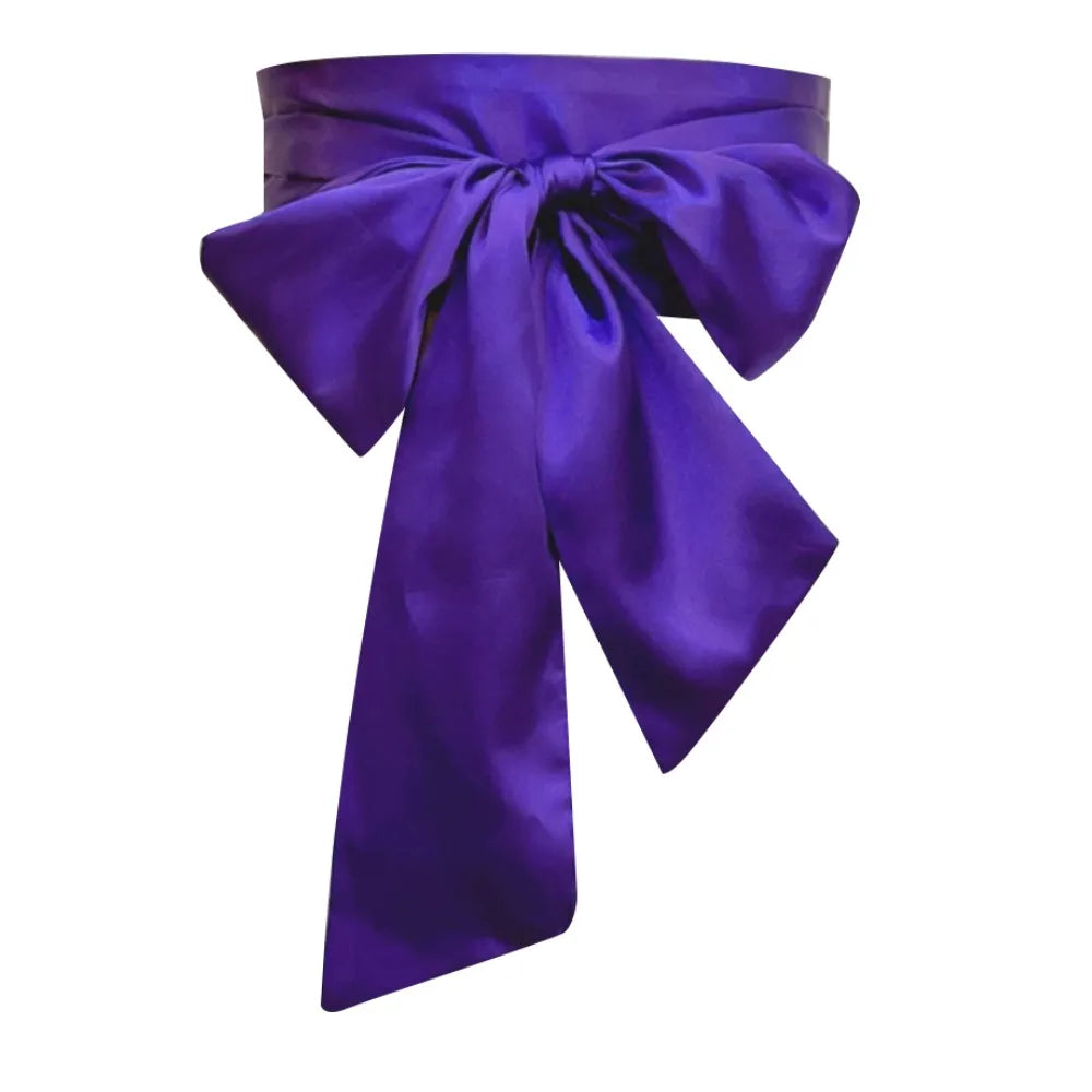 Satin Bow Waist Sash – Wide Ribbon Belt for Dresses, 20 Colours