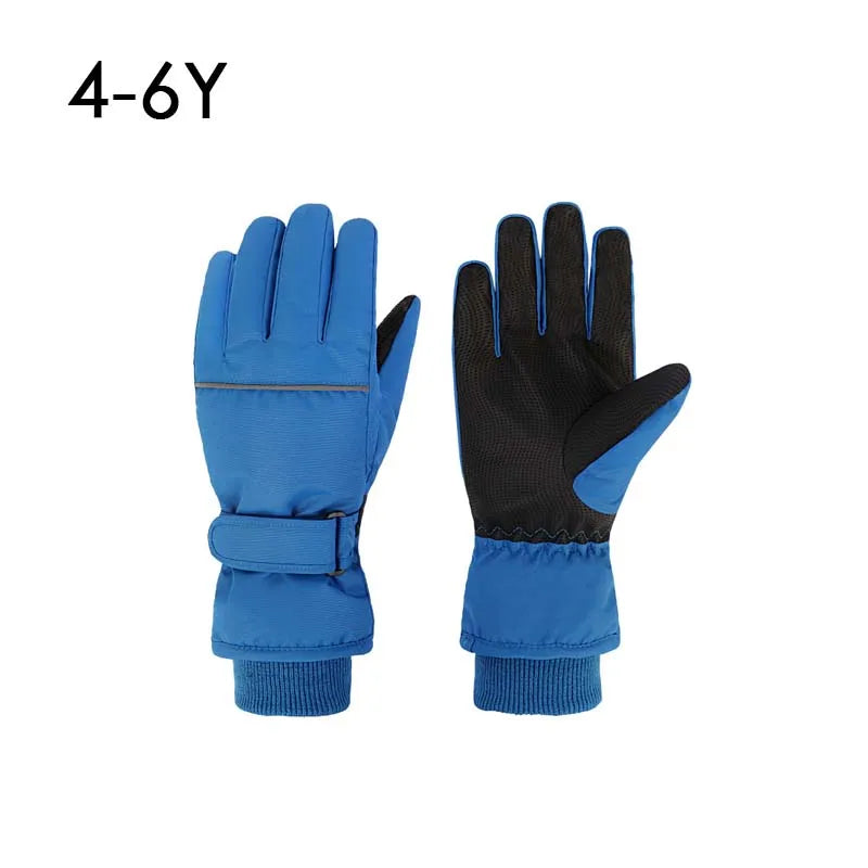 Kids' Insulated Ski Gloves – Plush-Lined Snow Gloves (Ages 4–13)