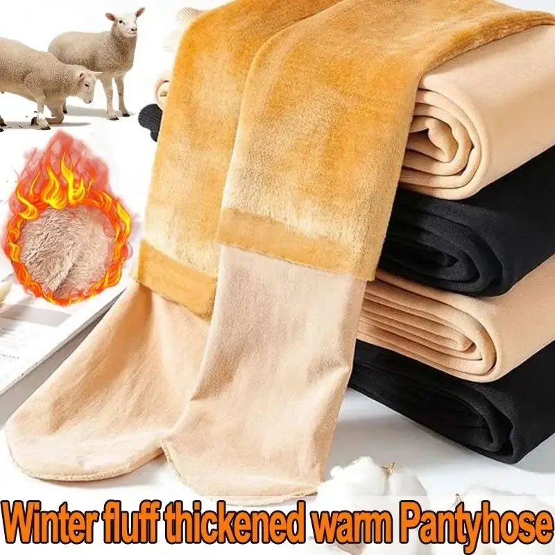 Fleece-Lined Sheer-Look Tights – Women's Thermal Winter Tights