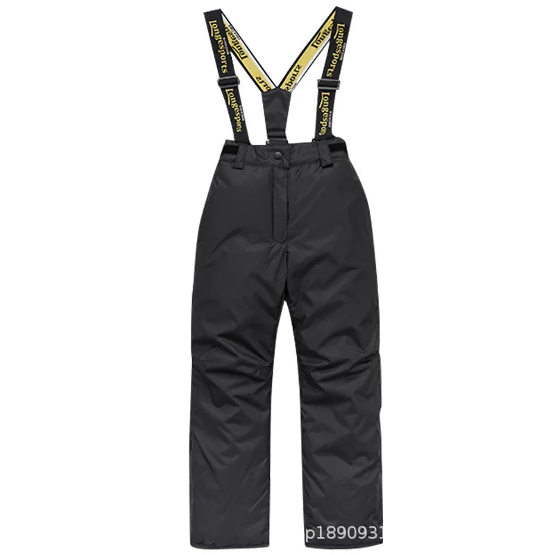 Children's Ski Suit Girls Boys Outdoor Thickened Waterproof Windproof Warm Teenager Ski Pants Equipment 100-165cm