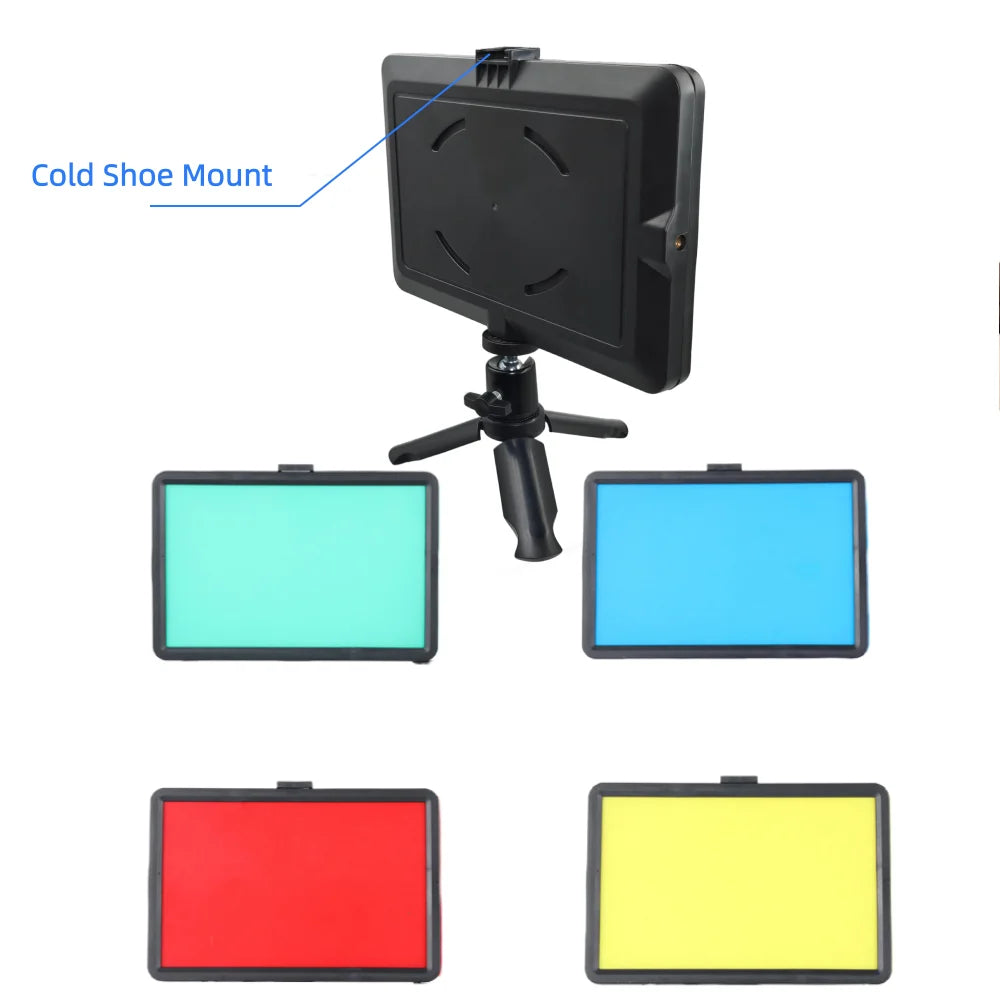 8-Inch LED Fill Light Panel – Bi-Colour USB Video Light with Colour Filters