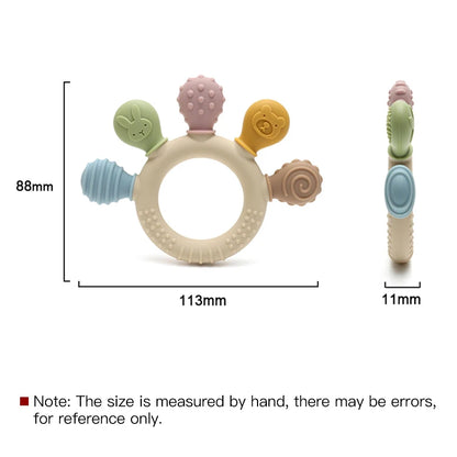 Anneau de dentition en silicone bébé dinosaure – Jouet de mastication pour nourrisson sans BPA, facile à saisir et cadeau de naissance