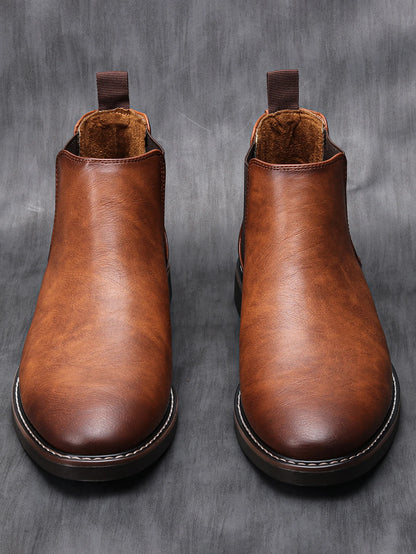 Herren-Chelsea-Boots im Slip-on-Stil mit eckiger Zehenpartie