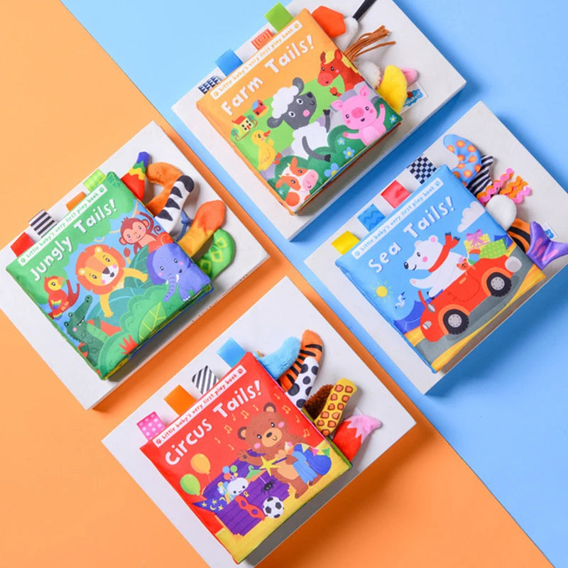 Baby Soft Cloth Book – Crinkle Sensory Book for 0–12 Months