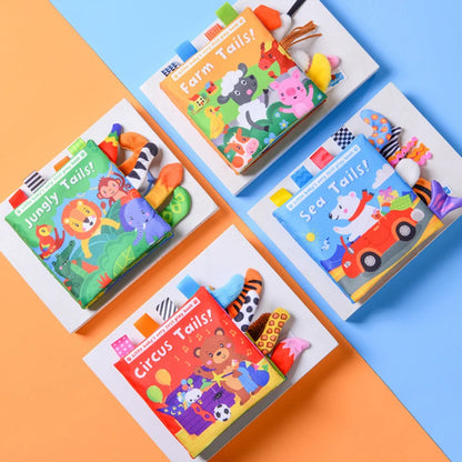 Baby Soft Cloth Book – Crinkle Sensory Book for 0–12 Months