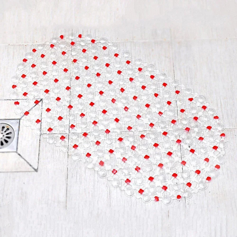 Non-Slip PVC Bath Mat with Suction Cups, 37.5 x 67 cm