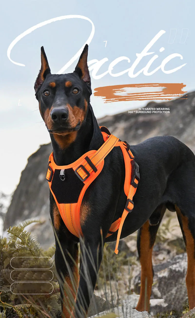 New Reflective Tactical Dog Harness No Pull Adjustable Vest Explosion Proof Durable Pet Chest Strap For Small Medium Large Dogs