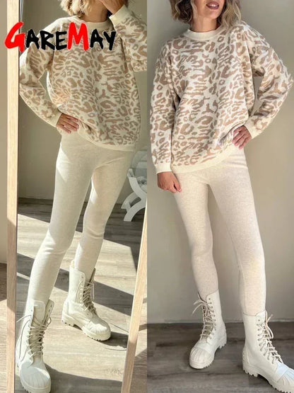 Leggings de invierno de cintura alta para mujer GareMay